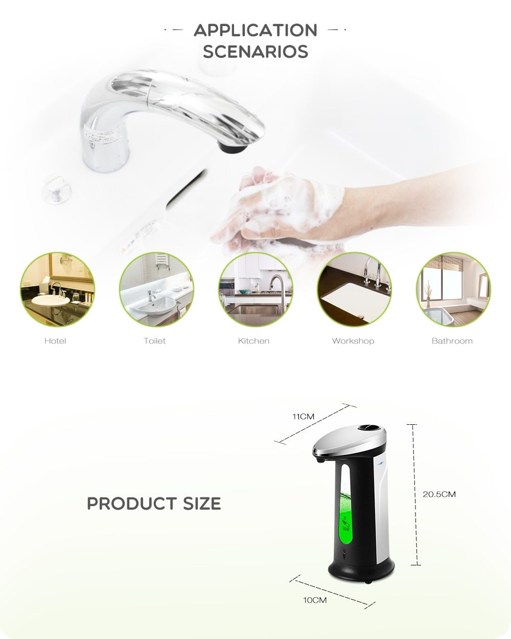 Automatic Liquid Soap Dispenser Smart Sensor Touchless 400Ml - DomesticWorx