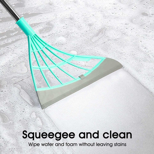 2-in-1 Silicone Broom with Squeegee and Hooks - DomesticWorx